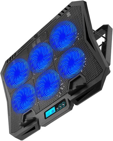 Laptop Cooling Pad with Quiet Fan 15.6 Inch Adjustable Speed Cooler Stand for Laptops, Portable Cooling Base for Office and Home Use in Saudi Arabia
