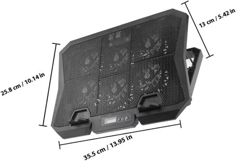 Laptop Cooling Pad with Quiet Fan 15.6 Inch Adjustable Speed Cooler Stand for Laptops, Portable Cooling Base for Office and Home Use in Saudi Arabia