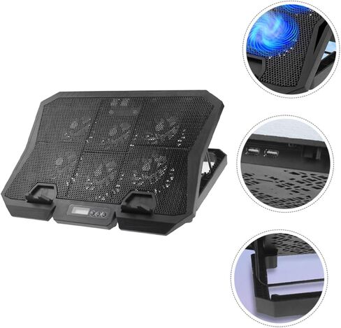 Laptop Cooling Pad with Quiet Fan 15.6 Inch Adjustable Speed Cooler Stand for Laptops, Portable Cooling Base for Office and Home Use in Saudi Arabia