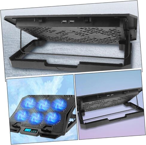 Laptop Cooling Pad with Quiet Fan 15.6 Inch Adjustable Speed Cooler Stand for Laptops, Portable Cooling Base for Office and Home Use in Saudi Arabia