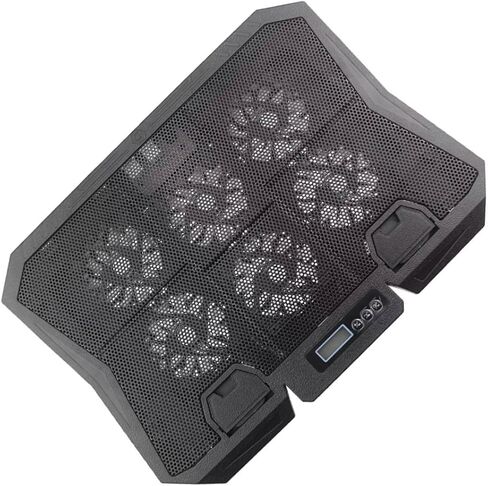 Laptop Cooling Pad 15.6-inch with 6 Quiet Fans Adjustable Speed Blue LED Laptop Cooler Stand for Gaming and Office Use in Saudi Arabia