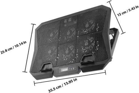 Laptop Cooling Pad 15.6-inch with 6 Quiet Fans Adjustable Speed Blue LED Laptop Cooler Stand for Gaming and Office Use in Saudi Arabia