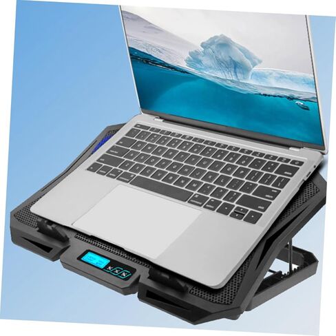 Laptop Cooling Pad 15.6-inch with 6 Quiet Fans Adjustable Speed Blue LED Laptop Cooler Stand for Gaming and Office Use in Saudi Arabia