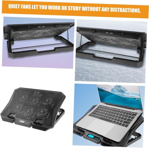 Laptop Cooling Pad 15.6-inch with 6 Fans Adjustable Speed Quiet Cooling Stand for Gaming and Office Use Blue Light USB Powered for Laptops in Saudi Arabia