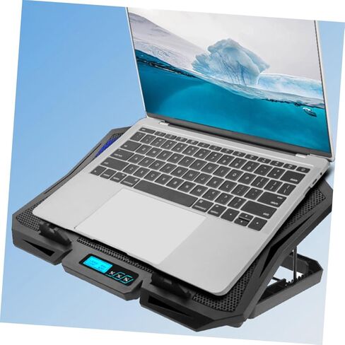 Laptop Cooling Pad 15.6-inch with 6 Fans Adjustable Speed Quiet Cooling Stand for Gaming and Office Use Blue Light USB Powered for Laptops in Saudi Arabia