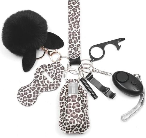QINER Safety Keychain For Women, Safety Keychain Set With Personal Alarm, 9 Pcs Protective Accessories for Women in Kuwait