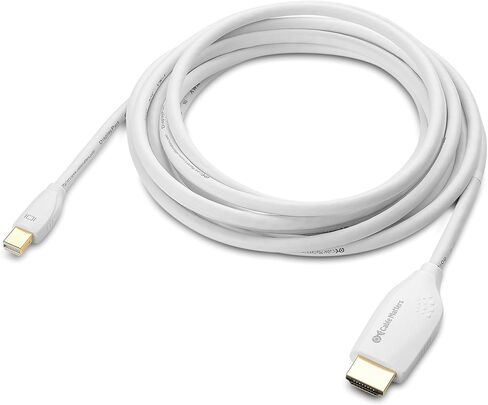 كابل Matters Mini DisplayPort إلى كابل HDTV باللون الأبيض 10 أقدام - Thunderbolt | متوافق مع منفذ ثاندربولت 2 in Kuwait