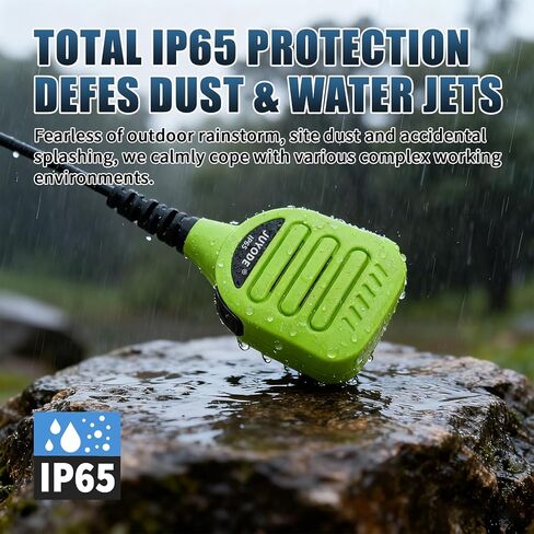 Waterproof Microphone Radio Speaker Mic Walkie Talkie Shoulder Handheld Mics with 3.5mm Audio Jack PTT for XTS1000 XTS1500 XTS2000 XTS2500 XTS3000 XTS3500 XTS5000 HT1000 Green in Saudi Arabia
