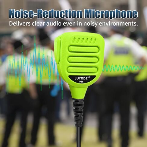 Waterproof Microphone Radio Speaker Mic Walkie Talkie Shoulder Handheld Mics with 3.5mm Audio Jack PTT for XTS1000 XTS1500 XTS2000 XTS2500 XTS3000 XTS3500 XTS5000 HT1000 Green in Saudi Arabia