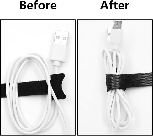 60 PCS 6 Inches Reusable Cable Ties, Cable Organizer, Adjustable Cord Straps and Hook Loop Cords Management Black in Saudi Arabia