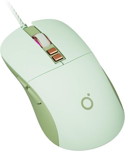 EWEADN G309 Wired Mouse, 7-Button Ergonomic Computer Corded Mouse with 2400 DPI, 4 Adjustment Levels DPI, Optical Office USB Mice with 5FT Cord for Laptop, PC, Desktop, MacBook-Green in Saudi Arabia