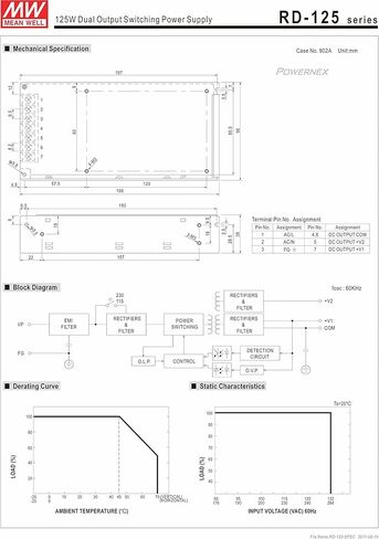 [PowerNex] يعني جيدًا RD-125-2448 24V/48V 2A 144W مصدر طاقة مزدوج الإخراج in Kuwait