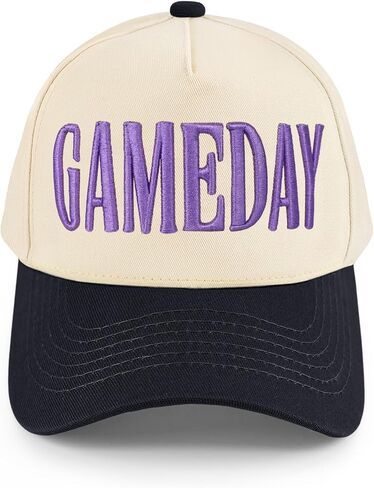 Game Day Hat for Women Men Vintage Embroidered Football Softball Basketball Caps World Soccer Cup Hats Gifts in Saudi Arabia