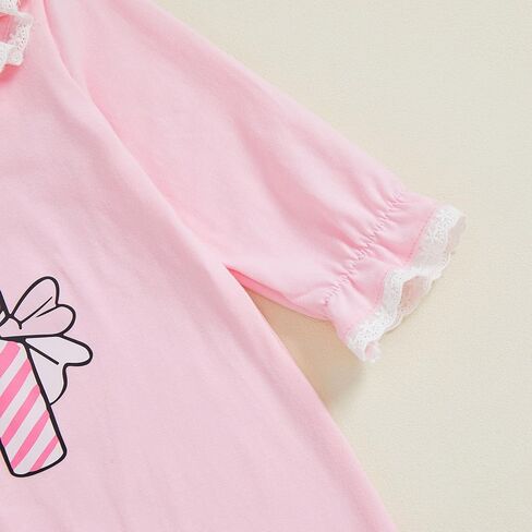 GOOCHEER First Birthday Baby Girl Outfit Fall 1 Candle Printed Ruffle Long Sleeve Romper Jumpsuit Cake Smash Clothes in Saudi Arabia