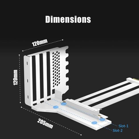 GLOTRENDS PCIe 5.0 2-Slot GPU Vertical Mount Bracket, RTX5090(Ti) RX9070(XT) GPU Ready, Fully Open 7-Slot PCIe/PCI Bracket Panel for Installation in Saudi Arabia
