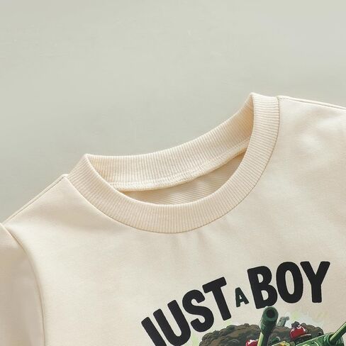 WZTYYDS Toddler Baby Boys Fall Clothes 1T 2T 3T 4T 5T Kids Winter Outfit Letter Tank Pullover Sweatshirt Camouflage Pants Set in Saudi Arabia