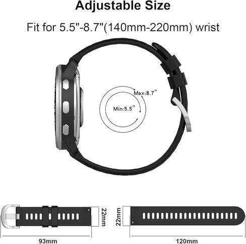 4 Pack Silicone Bands Compatible With COROS Pace 3/4,COROS Pace Pro/Apex 2 PRO/Apex PRO/Apex 4 42mm,Sports Beathable Silicone Replacement Watch Strap for Men Women in Saudi Arabia
