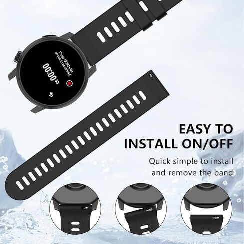 4 Pack Silicone Bands Compatible With COROS Pace 3/4,COROS Pace Pro/Apex 2 PRO/Apex PRO/Apex 4 42mm,Sports Beathable Silicone Replacement Watch Strap for Men Women in Saudi Arabia
