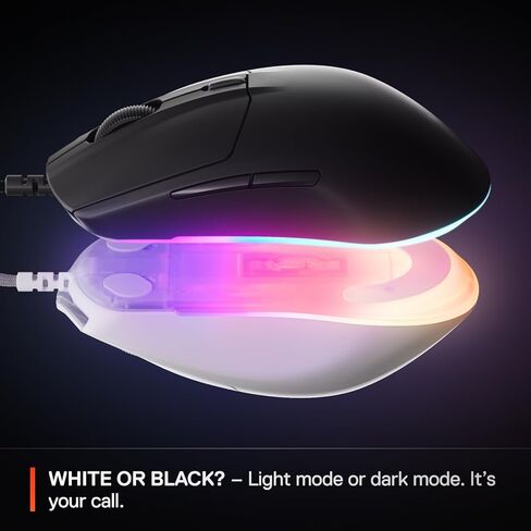 ماوس الألعاب SteelSeries Rival 3 Gen 2 — مستشعر بصري TrueMove Core بدقة 8500 نقطة في البوصة — متانة تبلغ 60 مليون نقرة — زمن استجابة منخفض — 77 جرامًا خفيف الوزن — أقدام PTFE بنسبة 100% — RGB — أسود (متجدد) in Kuwait