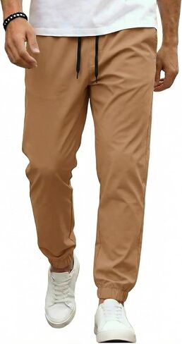 COOFANDY Men Joggers Pants Cotton Casual Cargo Drawstring Pants Outdoor Hiking Track Jogging Sweatpant in Saudi Arabia