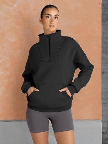 Hoodies for Women Fashion Zipper Casual Long Sleeve Sweatshirts Tops with Pockets in Saudi Arabia