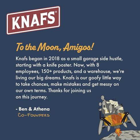 Knafs - سكين لولو ذو الشفرة الثابتة للتخييم والصيد مع غمد - مقبض ميكارتا وأحمر G10 - شفرة Stonewash CPM MagnaCut in Kuwait