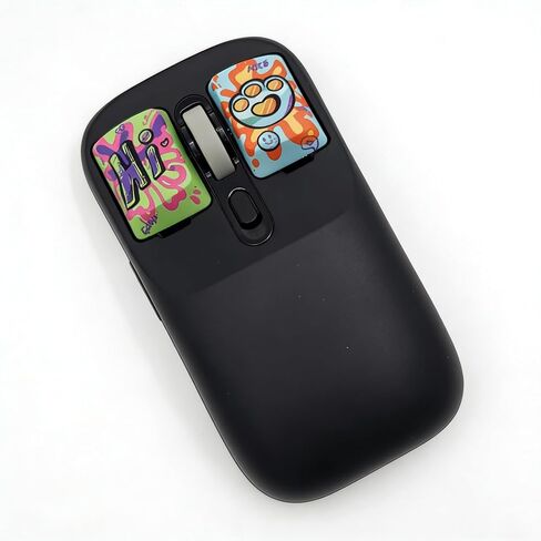 اتصال Retro Mouse 2.4G وBluetooth، ماوس لاسلكي خفيف الوزن قابل لإعادة الشحن بعمر بطارية 100 ساعة مع جهاز استقبال USB، PC/Mac - أبيض in Saudi Arabia