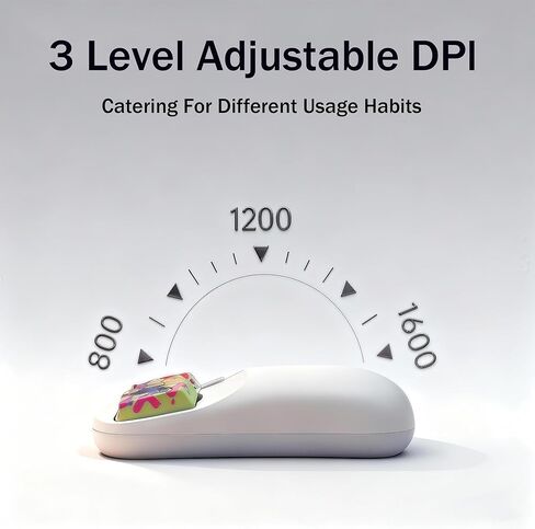 اتصال Retro Mouse 2.4G وBluetooth، ماوس لاسلكي خفيف الوزن قابل لإعادة الشحن بعمر بطارية 100 ساعة مع جهاز استقبال USB، PC/Mac - أبيض in Saudi Arabia