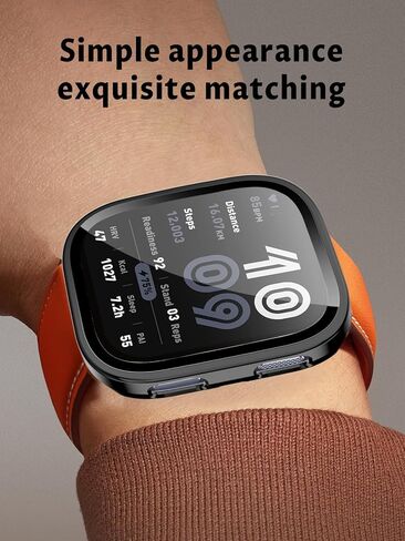 حافظة للساعة الذكية Amazfit Bip 6، هيكل UYRUREL من مادة TPU + تصميم متكامل من الزجاج المقسى، مقاوم للسقوط والخدش، عالي الوضوح وشفاف، أسود + أبيض، عبوتان in Saudi Arabia