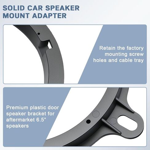 Solid Door Speaker Spacer with Foam Ring Adapters,6.5 Inch Speaker Gasket Mounting Bracket Kit Compatible with Nissan Altima Frontier Maxima Xterra Sentra Infiniti FX35 G35 M45 in Saudi Arabia