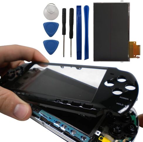 استبدال إصلاح إصلاح سهل التركيب من GRABOTE، استبدال شاشة LCD/عرض 4.3 بوصة مع أدوات إصلاح لأجزاء شاشة LCD لوحدة التحكم PSP 2000 2001 in Kuwait