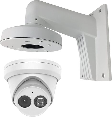 كاميرا Real HD DS-2CD2343G2-I 4MP Turret POE IP، اكتشاف الإنسان والمركبة، عدسة 2.8 مم، مسافة IR 100 قدم، WDR، IP67 خارجي، حزمة H.256+ مع WMS WML PC130T DS-1273ZJ-130-TRL حامل تثبيت على الحائط in Kuwait