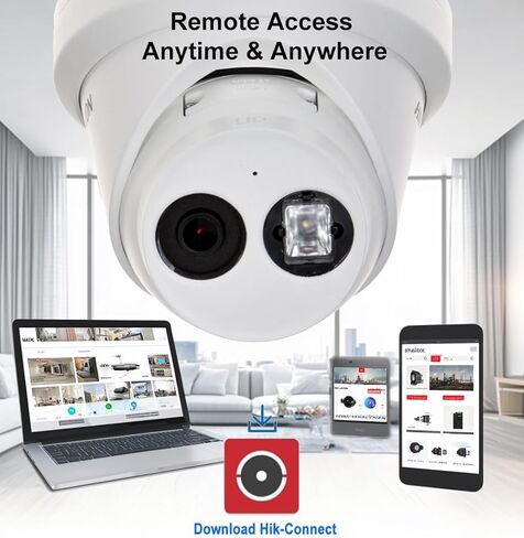 كاميرا Real HD DS-2CD2343G2-I 4MP Turret POE IP، اكتشاف الإنسان والمركبة، عدسة 2.8 مم، مسافة IR 100 قدم، WDR، IP67 خارجي، حزمة H.256+ مع WMS WML PC130T DS-1273ZJ-130-TRL حامل تثبيت على الحائط in Kuwait