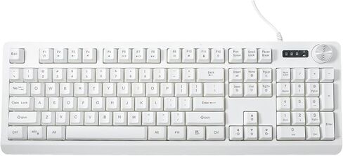 Wired RGB Membrance Keyboard. 100 Percent Mini Creamy LED Computer Keyboard .Small Ergonomic Clicky Teclado with ABS Backlit Unreplaceable Keycaps. for PC Laptop MAC Gamer. (White) in Saudi Arabia