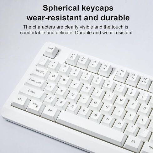 Wired RGB Membrance Keyboard. 100 Percent Mini Creamy LED Computer Keyboard .Small Ergonomic Clicky Teclado with ABS Backlit Unreplaceable Keycaps. for PC Laptop MAC Gamer. (White) in Saudi Arabia