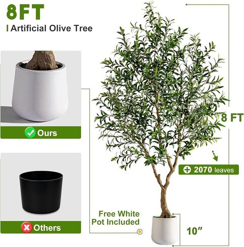 Large Faux Olive Tree Indoor Outdoor Realistic Floor Fake plantas artificiales Trees decorativas Grandes for Home Living Room Master Bedroom Office Porch Outside Patio arboles para decoracion in Saudi Arabia