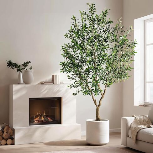 Large Faux Olive Tree Indoor Outdoor Realistic Floor Fake plantas artificiales Trees decorativas Grandes for Home Living Room Master Bedroom Office Porch Outside Patio arboles para decoracion in Saudi Arabia