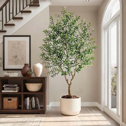 Large Faux Olive Tree Indoor Outdoor Realistic Floor Fake plantas artificiales Trees decorativas Grandes for Home Living Room Master Bedroom Office Porch Outside Patio arboles para decoracion in Saudi Arabia