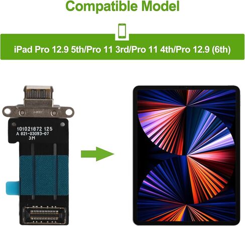 Charging Port USB Flex Dock Connector Replacement Repair Part for iPad Pro 12.9 5th/Pro 11 3rd/Pro 11 4th/Pro 12.9 (6th) in Saudi Arabia