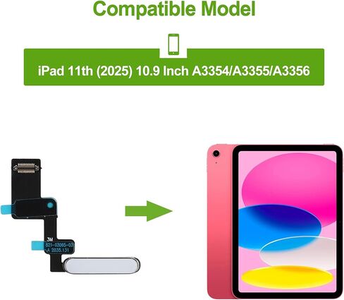 جزء إصلاح بديل لمنفذ الشحن USB Flex Dock لجهاز iPad 11th (2025) 10.9 بوصة A3354/A3355/A3356-White in Saudi Arabia