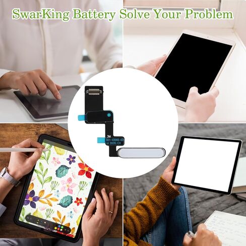 جزء إصلاح بديل لمنفذ الشحن USB Flex Dock لجهاز iPad 11th (2025) 10.9 بوصة A3354/A3355/A3356-White in Saudi Arabia
