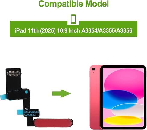 Charging Port USB Flex Dock Connector Replacement Repair Part for iPad 11th (2025) 10.9 Inch A3354/A3355/A3356-Red in Saudi Arabia