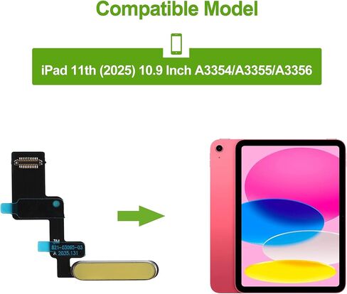 Charging Port USB Flex Dock Connector Replacement Repair Part for iPad 11th (2025) 10.9 Inch A3354/A3355/A3356-Yellow in Saudi Arabia