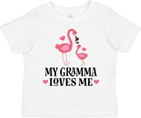 تي شيرت Inktastic Gramma Loves Me Girl Flamingo للأطفال الصغار in Kuwait