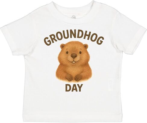 تي شيرت للأطفال الصغار من Inktastic Groundhog Day لطيف على شكل حيوان in Kuwait