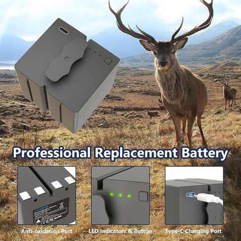 JYJZPB New 7200mAh Lithium Battery Pack for Stealth Cam 360 Cellular Trail Camera Revolver Pro 2.0, Revolver Pro, Revolver - Cartridge & Rechargeable in Saudi Arabia