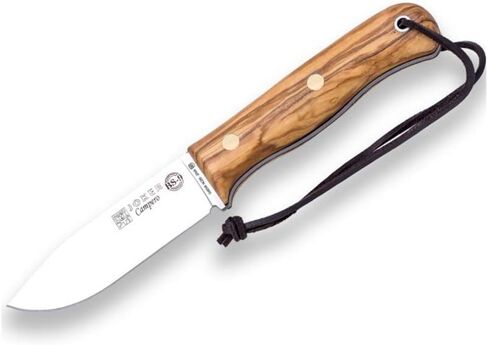 Joker Campero Knife CM118, Blade 4.13 inches of Böhler K720 Carbon Steel, Brown Leather Sheath includes, Tool for Fishing, Hunting, Camping and Hiking (Micarta Canvas, Leather Sheath) in Kuwait