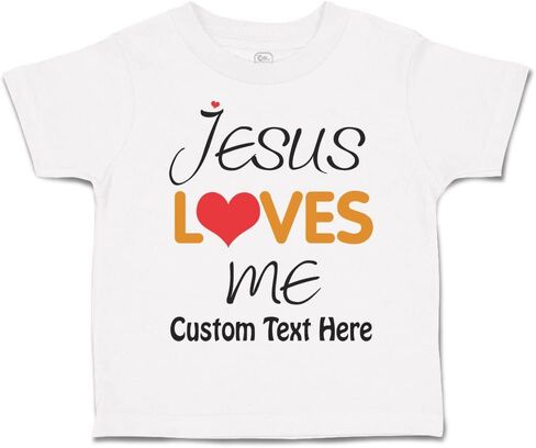 Toddler T-Shirt Jesus Loves Me Christian Jesus God Jesus is My Savior Clothes in Saudi Arabia
