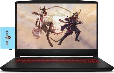 كمبيوتر محمول للألعاب MSI Katana GF66 12UE-603 مقاس 15.6 بوصة 144 هرتز FHD IPS (Intel i7-12700H 14-Core 2.70 جيجا هرتز، ذاكرة الوصول العشوائي 16 جيجابايت، 512 جيجابايت PCIe SSD، GeForce RTX 3060 6 جيجابايت، بإضاءة خلفية KYB، WiFi 6، BT 5.2، Win10P) مع Doc in Saudi Arabia