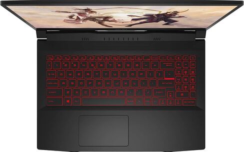 كمبيوتر محمول للألعاب MSI Katana GF66 12UE-603 مقاس 15.6 بوصة 144 هرتز FHD IPS (Intel i7-12700H 14-Core 2.70 جيجا هرتز، ذاكرة الوصول العشوائي 16 جيجابايت، 512 جيجابايت PCIe SSD، GeForce RTX 3060 6 جيجابايت، بإضاءة خلفية KYB، WiFi 6، BT 5.2، Win10P) مع Doc in Saudi Arabia